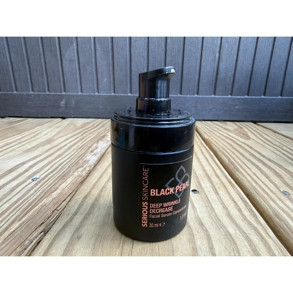 Serious Skincare Black Pearl Deep Wrinkle Decrease Facial Cream 1.7 oz Used Once